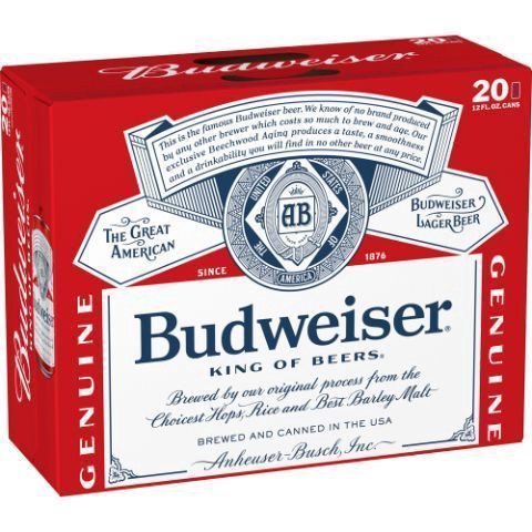 slide 1 of 1, Budweiser, 20 ct