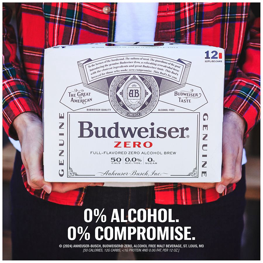 slide 2 of 5, Budweiser Zero Beer, 12 Pack 12 fl. oz. Cans, 12 ct; 12 fl oz