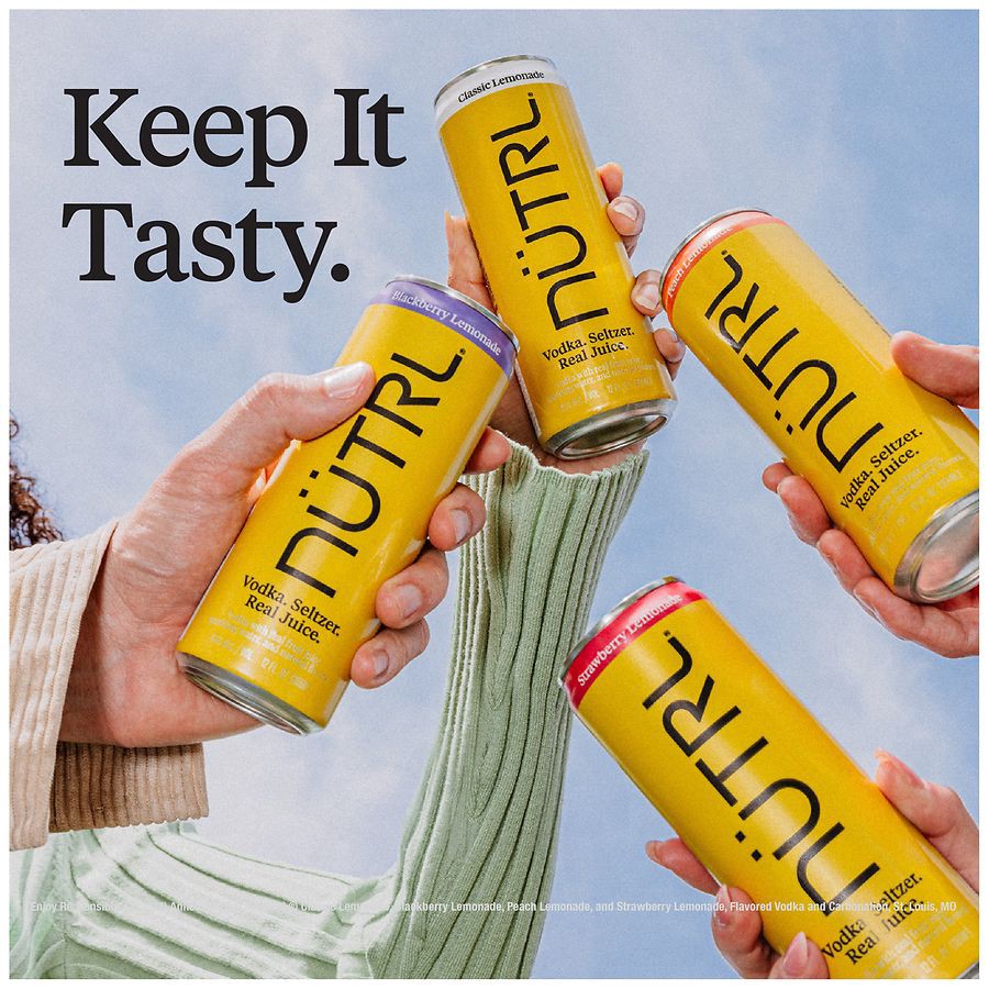 slide 2 of 5, Nutrl Lemonade Vodka Seltzer Variety Pack 8 - 12 fl oz Cans, 8 ct