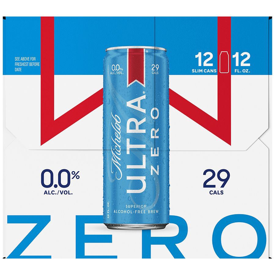 slide 4 of 5, Michelob Ultra Zero 12 pk 12 oz Cans, 12 ct; 12 oz
