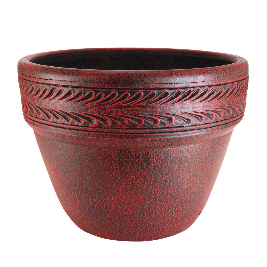 slide 1 of 1, PR Imports Dark Red Wide Rim Planter, 16 in