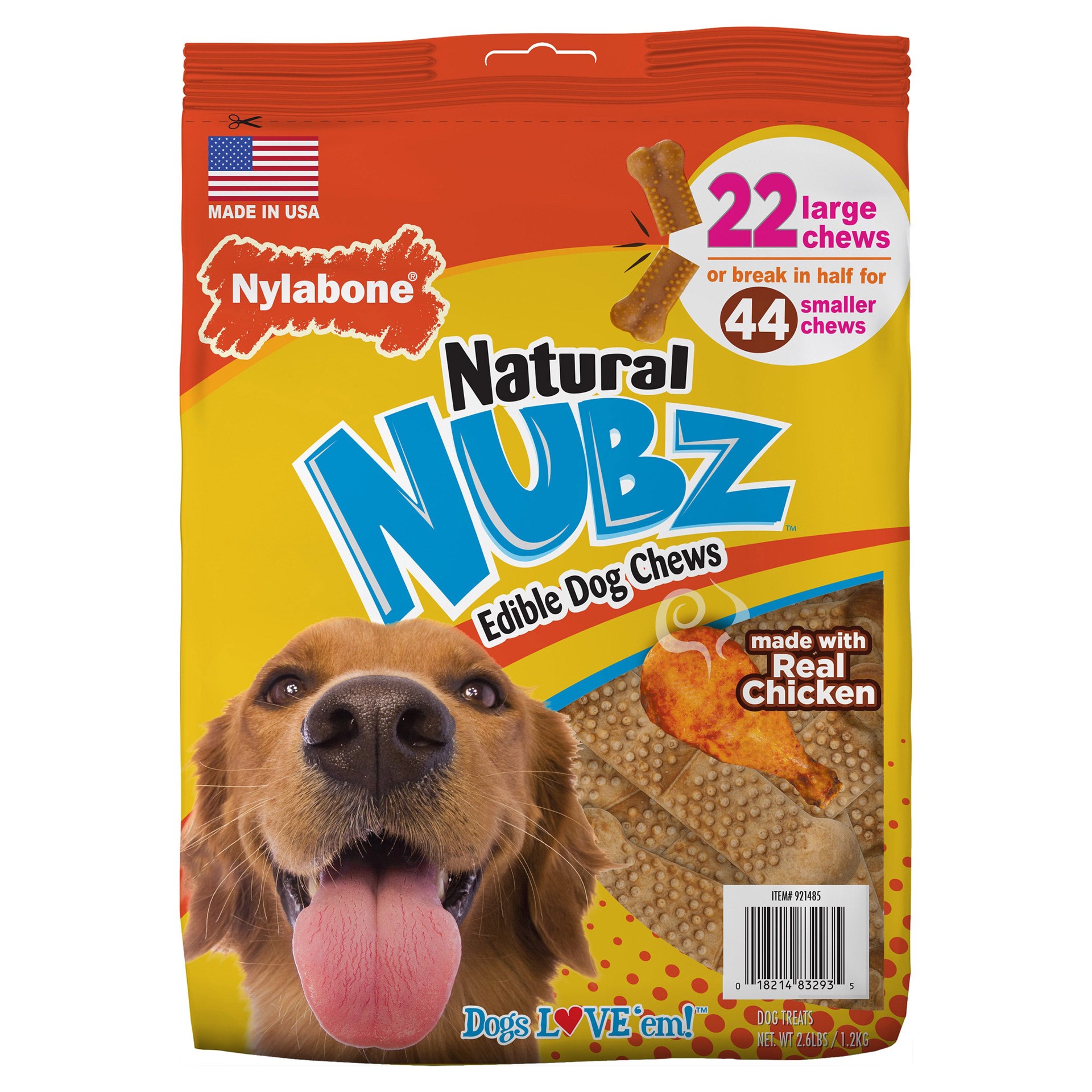 slide 1 of 2, T.F.H. Publications Nylabone Nubz Edible Dog Chews, 2.65 lbs, 