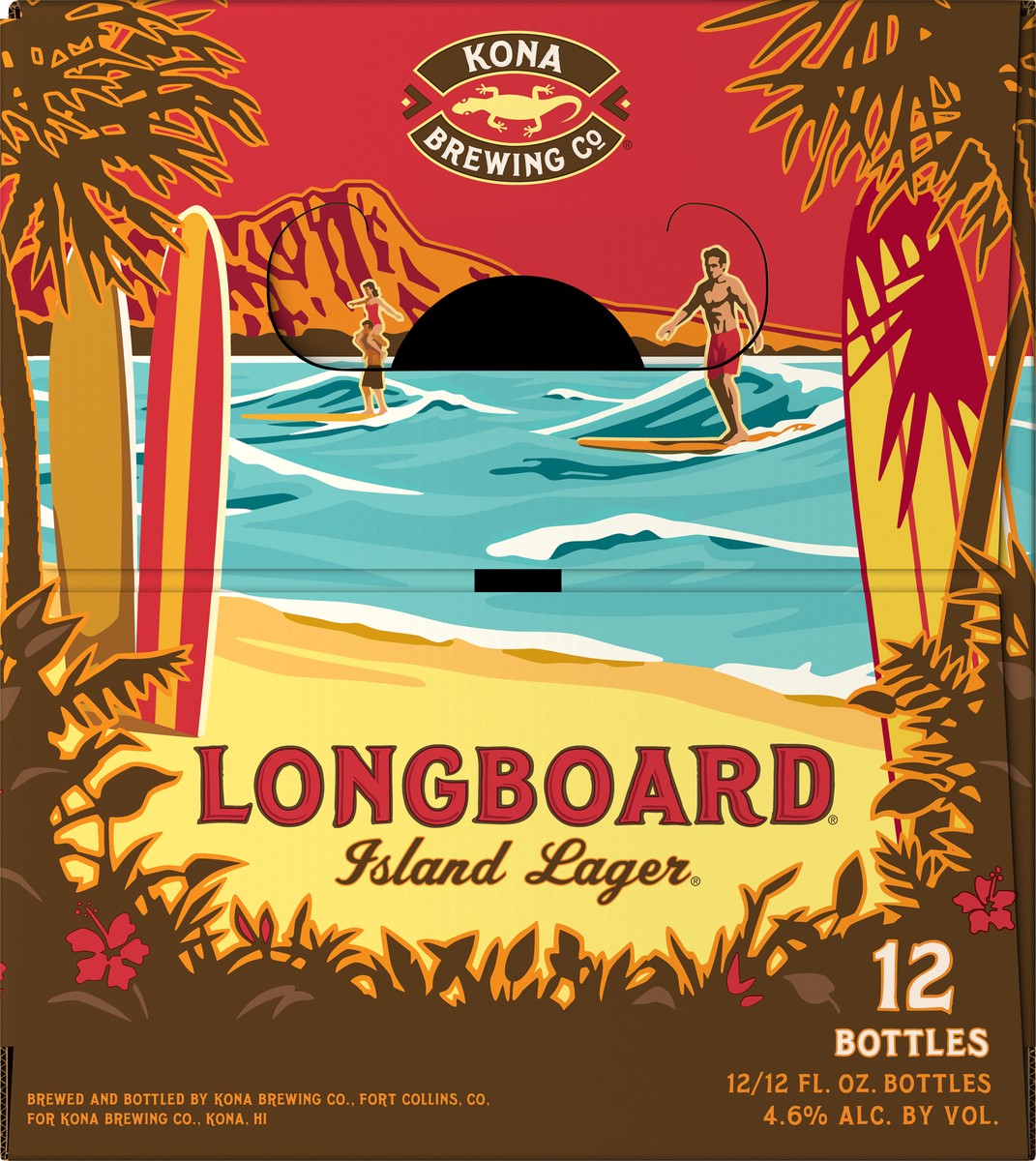 slide 9 of 11, Kona Brewing Co.. Longboard Island Lager Beer, 12 Pack Beer, 12 FL OZ Bottles, 144 fl oz