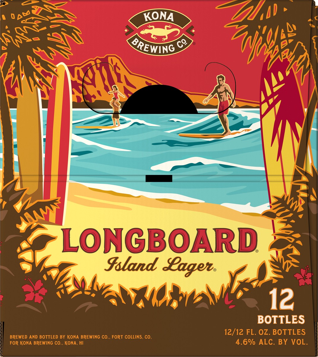 slide 5 of 11, Kona Brewing Co.. Longboard Island Lager Beer, 12 Pack Beer, 12 FL OZ Bottles, 144 fl oz