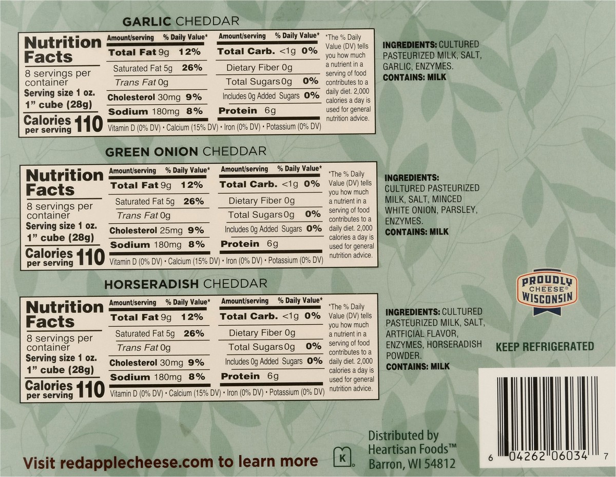 slide 6 of 14, Red Apple Cheddar Flight, 