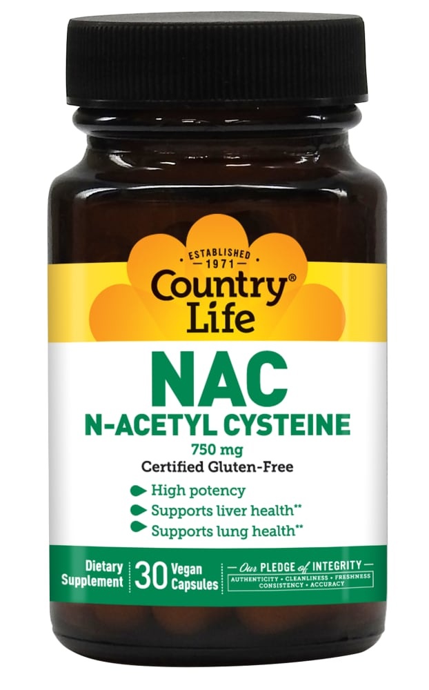 slide 1 of 1, Country Life Nac N-Acetyl Cysteine, 30 ct