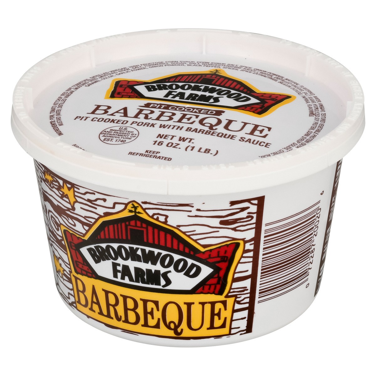 slide 2 of 9, Brookwood Farms Pit Cooked Pork with Barbeque Sauce 16 oz, 16 oz