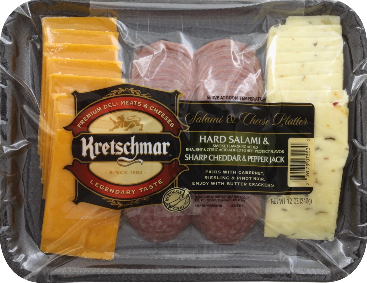 slide 3 of 4, Kretschmar Salami & Cheese Platter 12 oz, 12 oz