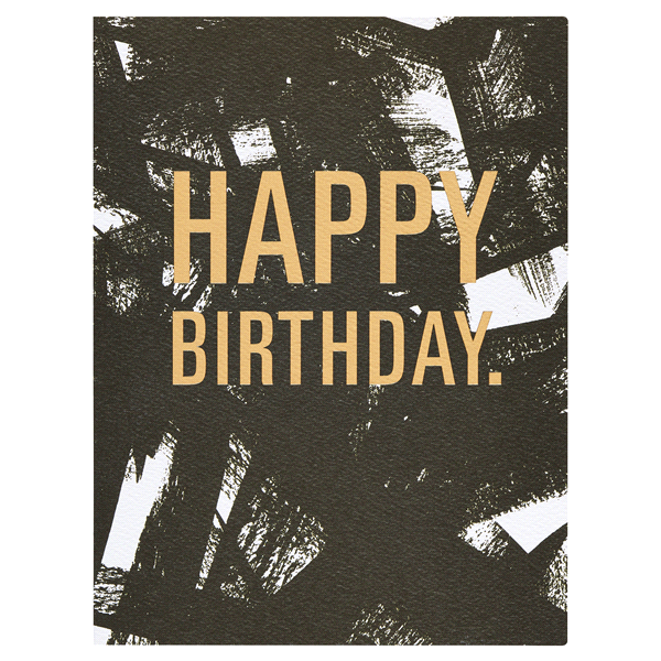 slide 1 of 5, American Greetings (S19) Gold Lettering - Birthday Card, 1 ct