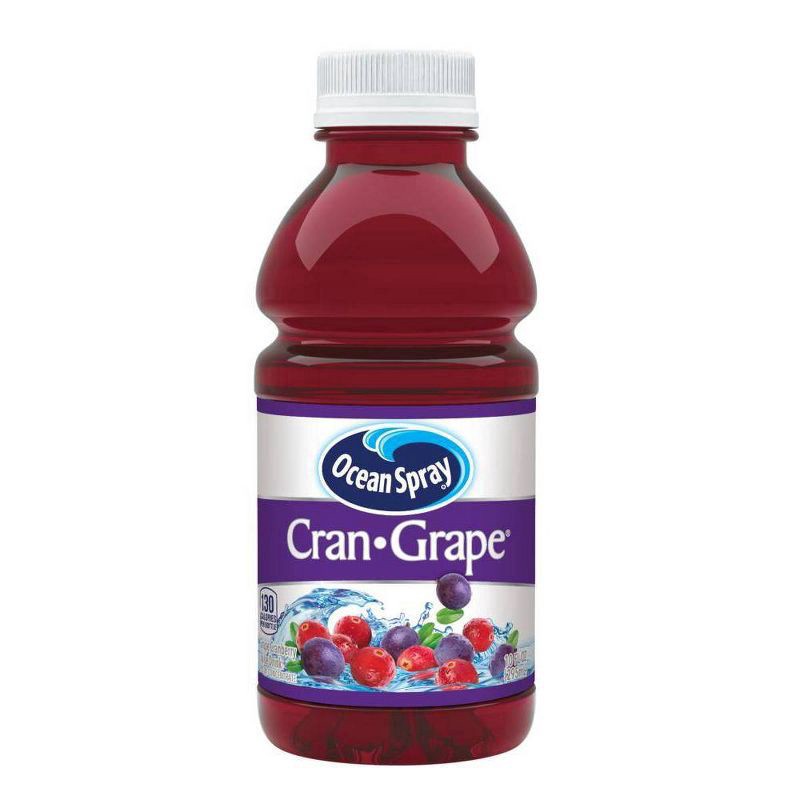 slide 3 of 3, Ocean Spray Cran-Grape Cranberry Grape Juice Drinks, 10 Fl Oz Bottles, 6 Count, 60 fl oz
