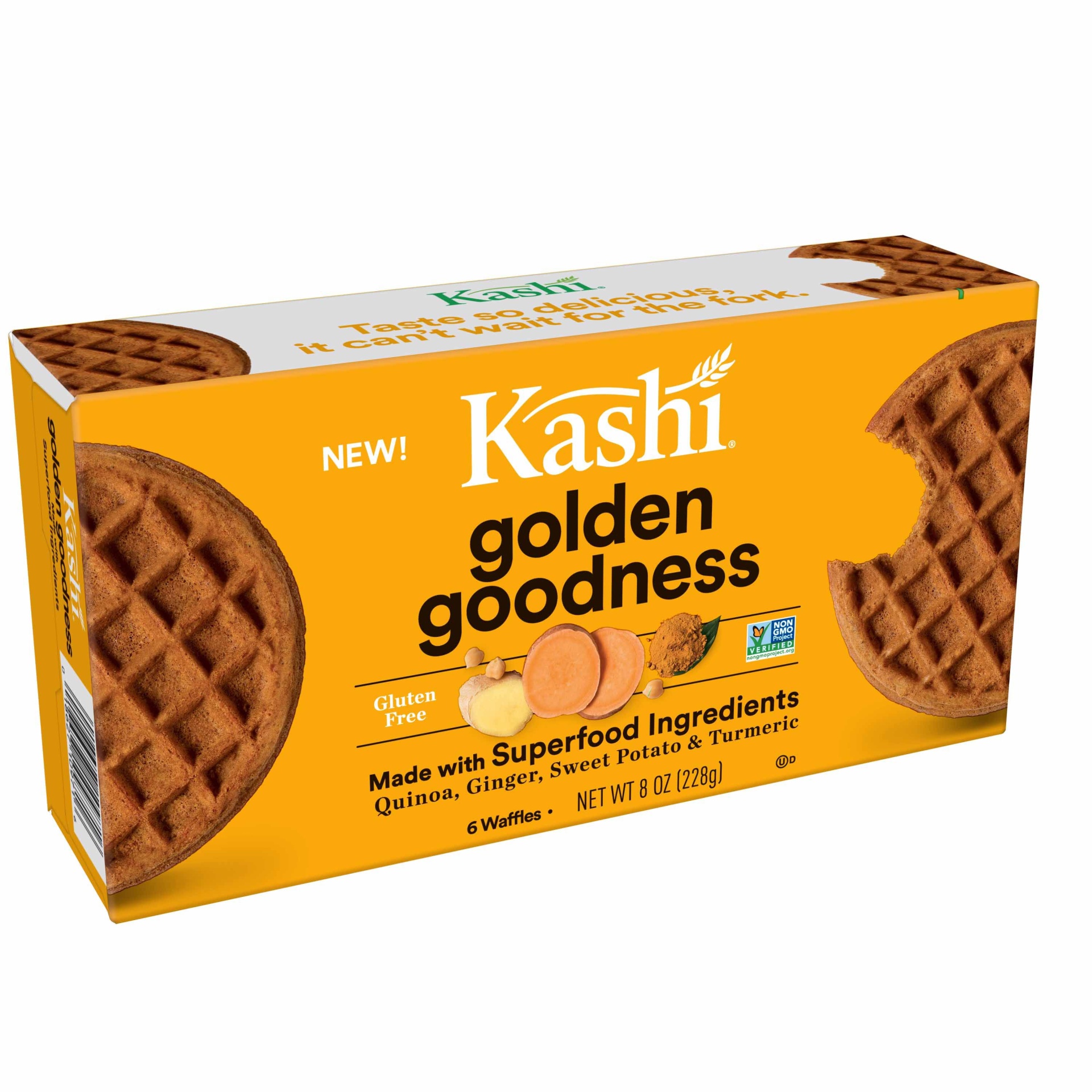 slide 1 of 7, Kashi Golden Goodness Waffles, 6 ct