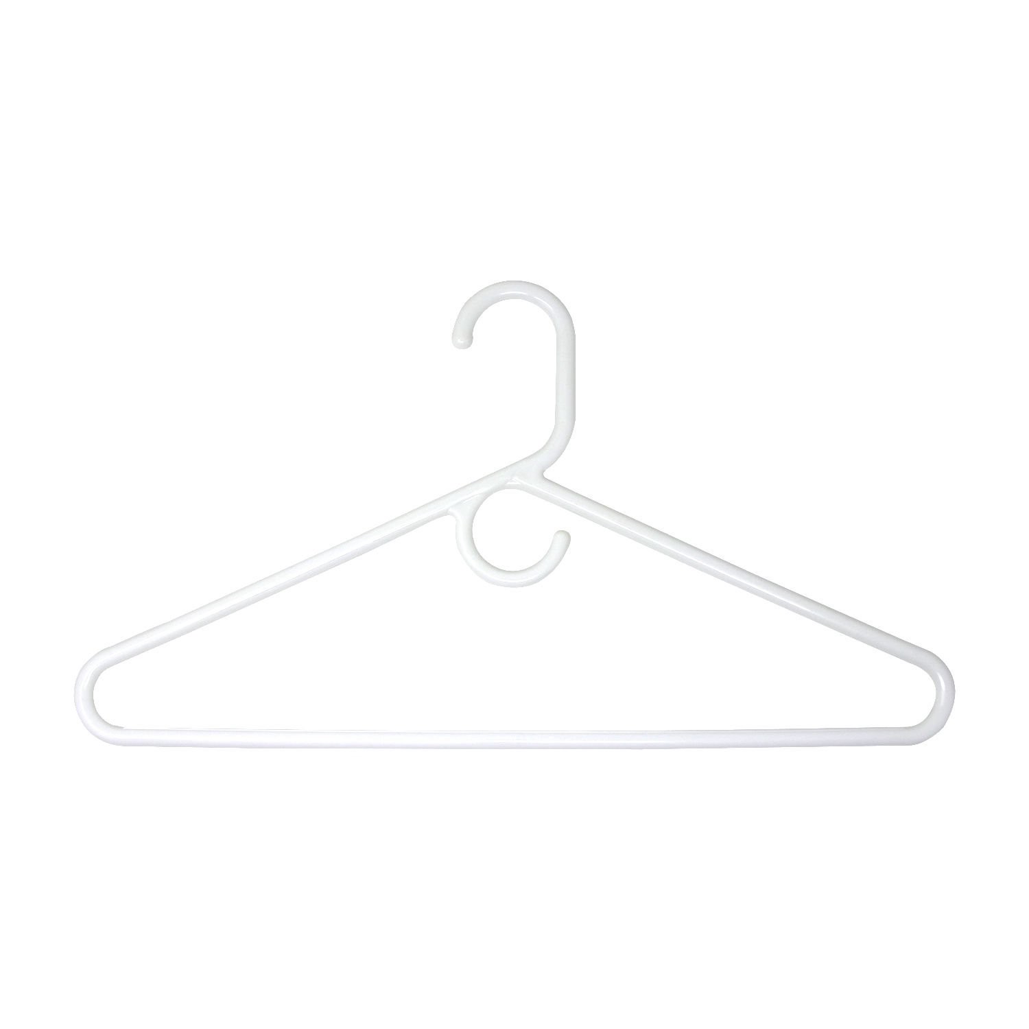 slide 2 of 3, Heavyweight Plastic Hangers Packs, 3 ct