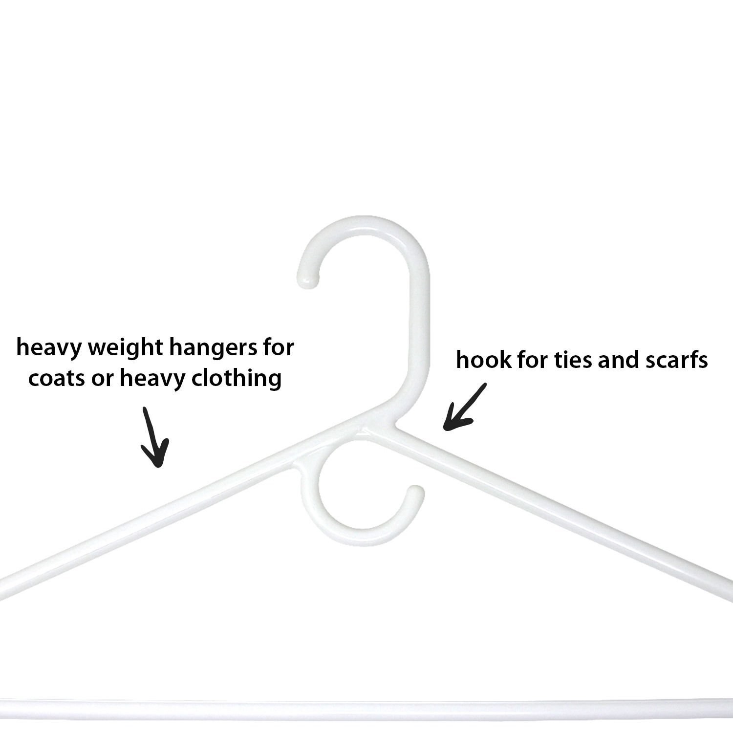 slide 3 of 3, Heavyweight Plastic Hangers Packs, 3 ct