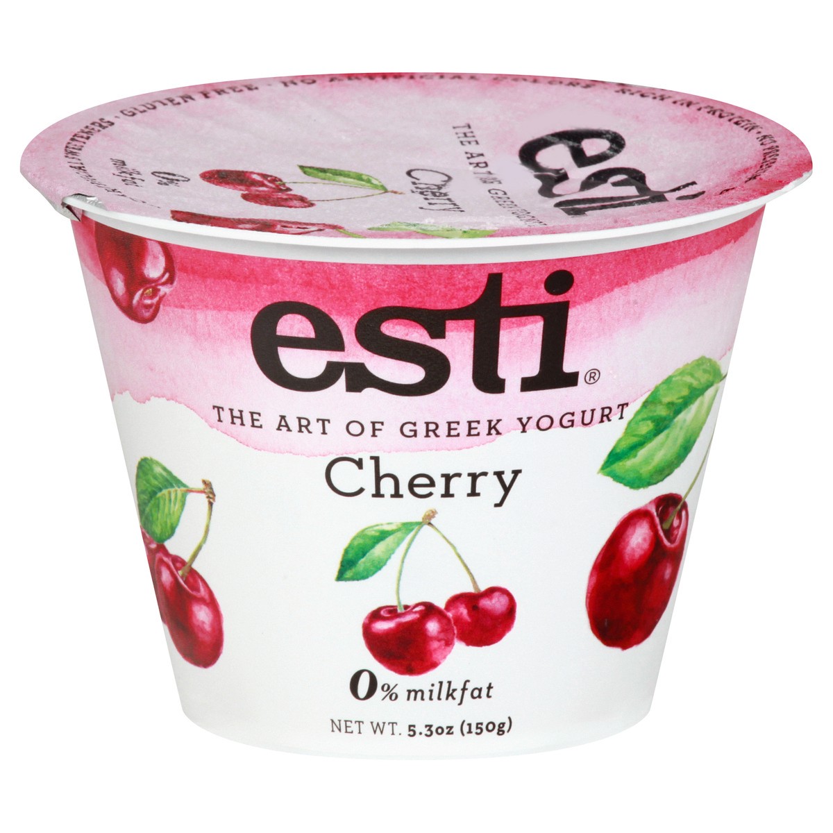 slide 7 of 13, esti Greek Cherry Yogurt 5.3 oz, 5 oz