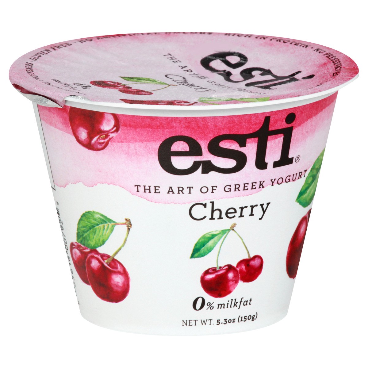 slide 3 of 13, esti Greek Cherry Yogurt 5.3 oz, 5 oz