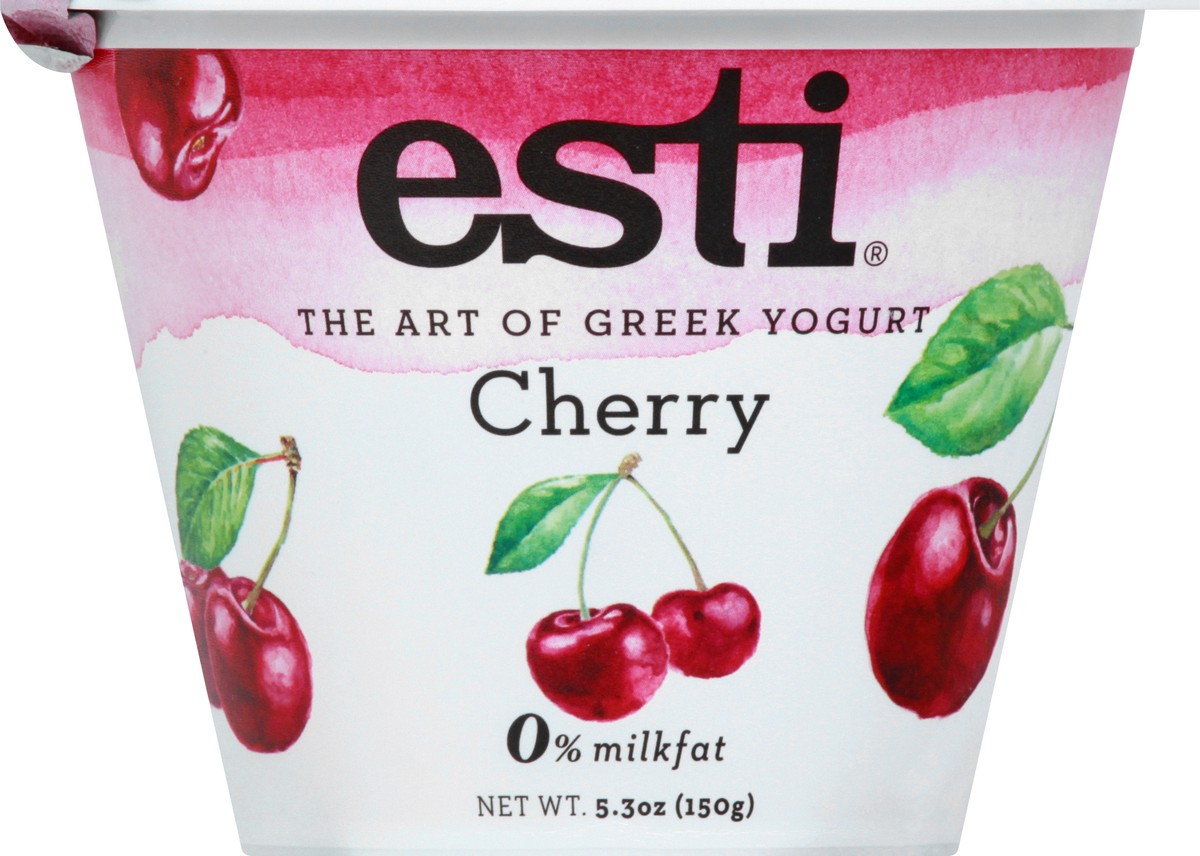 slide 1 of 13, esti Greek Cherry Yogurt 5.3 oz, 5 oz