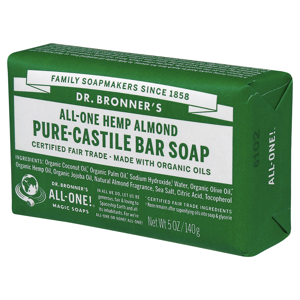 Dr Bronners All One Hemp Almond Pure Castile Bar Soap 5 Oz Shipt 9450