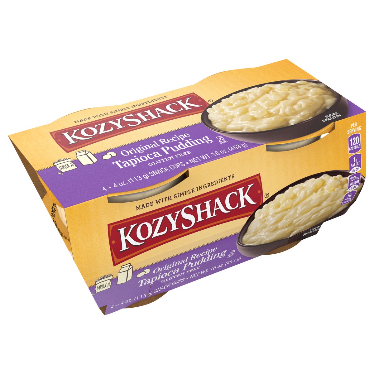 slide 5 of 13, Kozy Shack Original Recipe Tapioca Pudding 4-pack, 16 oz, 4 oz