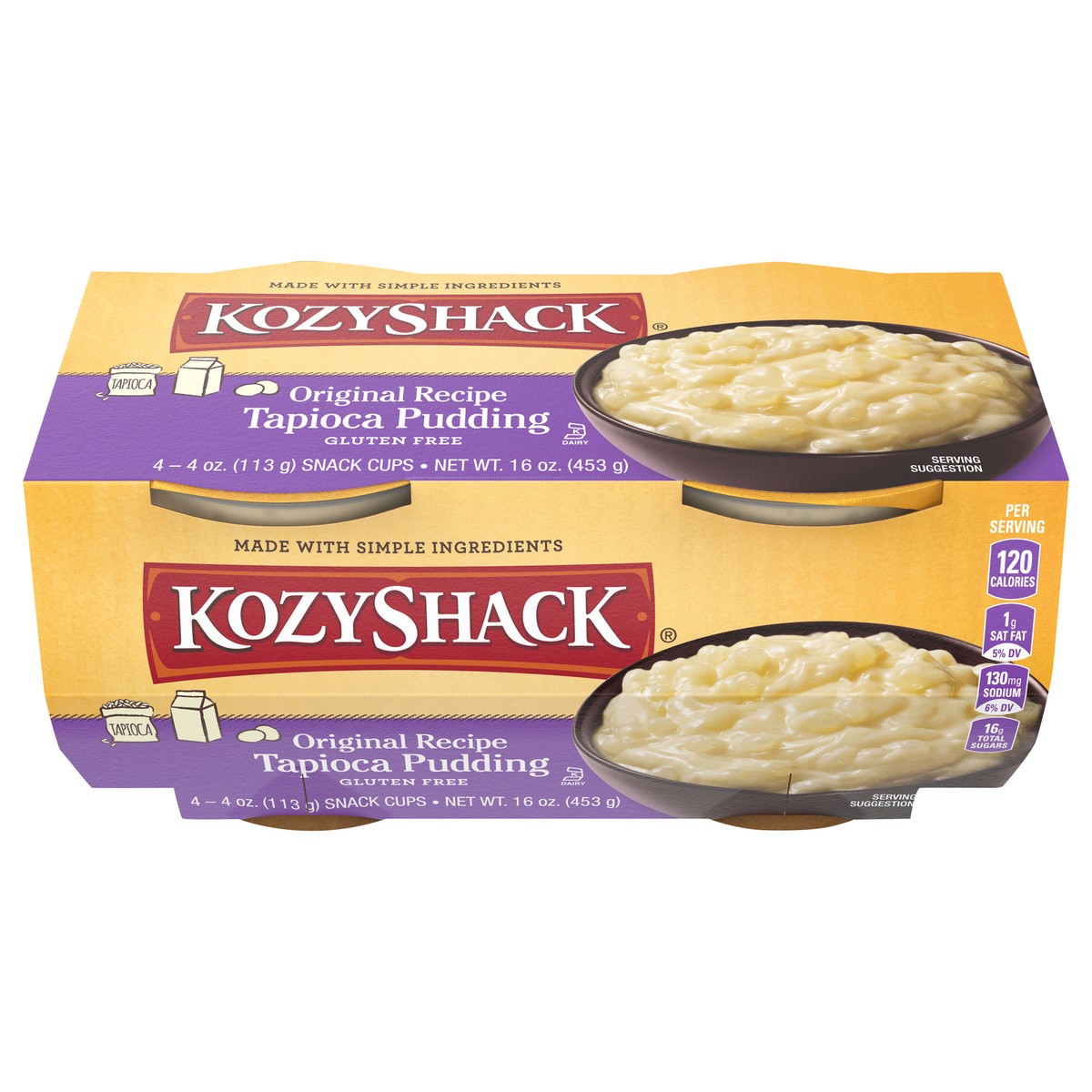 slide 8 of 13, Kozy Shack Original Recipe Tapioca Pudding 4-pack, 16 oz, 4 oz