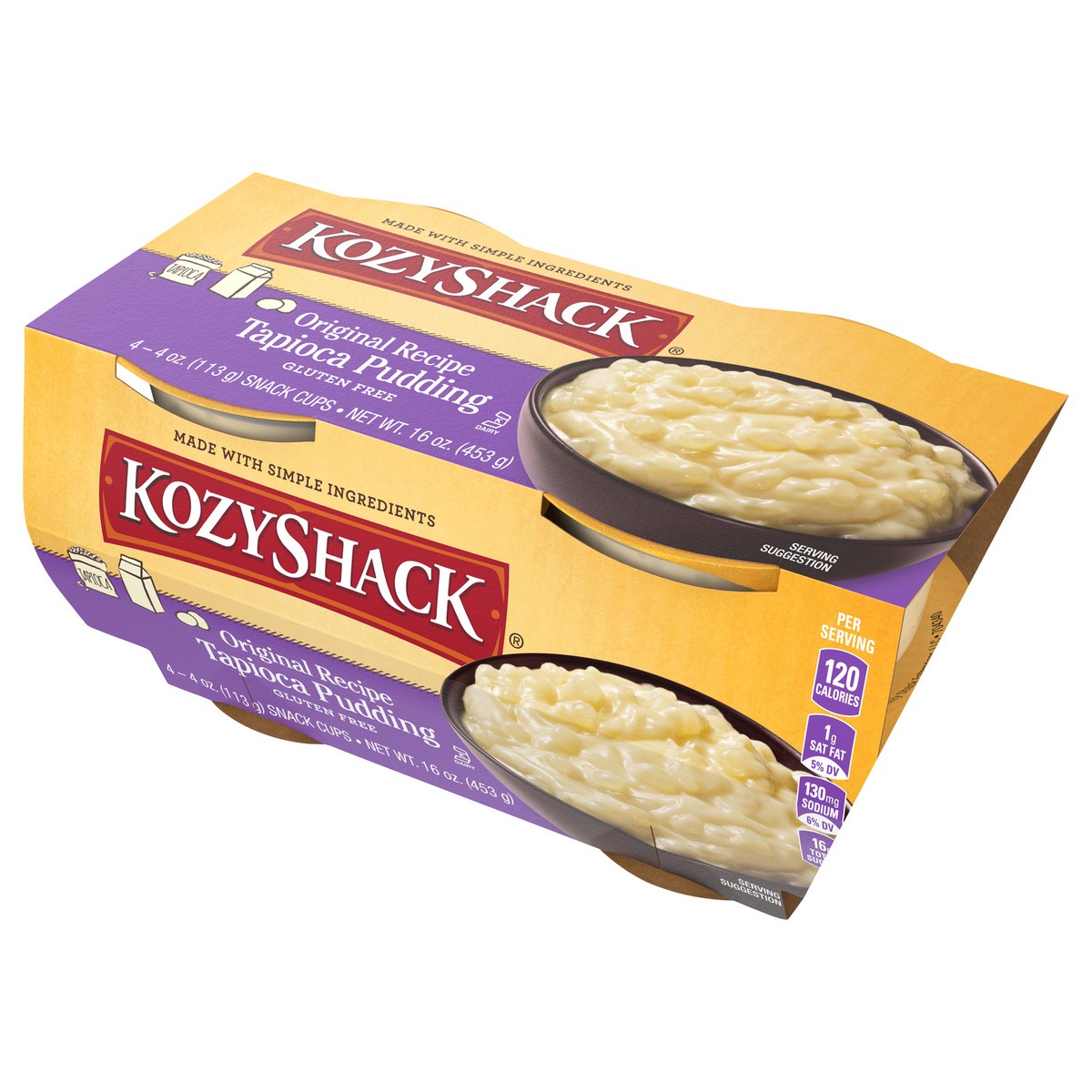 slide 10 of 13, Kozy Shack Original Recipe Tapioca Pudding 4-pack, 16 oz, 4 oz