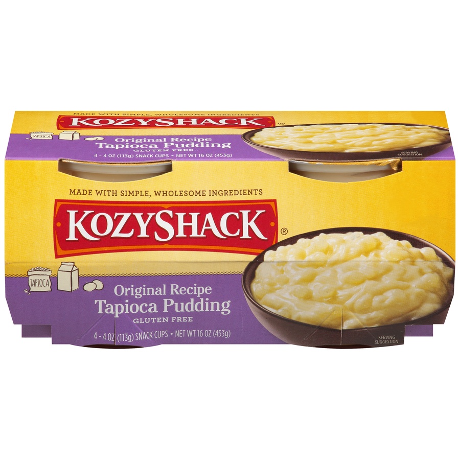 slide 1 of 8, Kozy Shack Original Recipe Tapioca Pudding 4-4 Oz. Cups, 16 oz