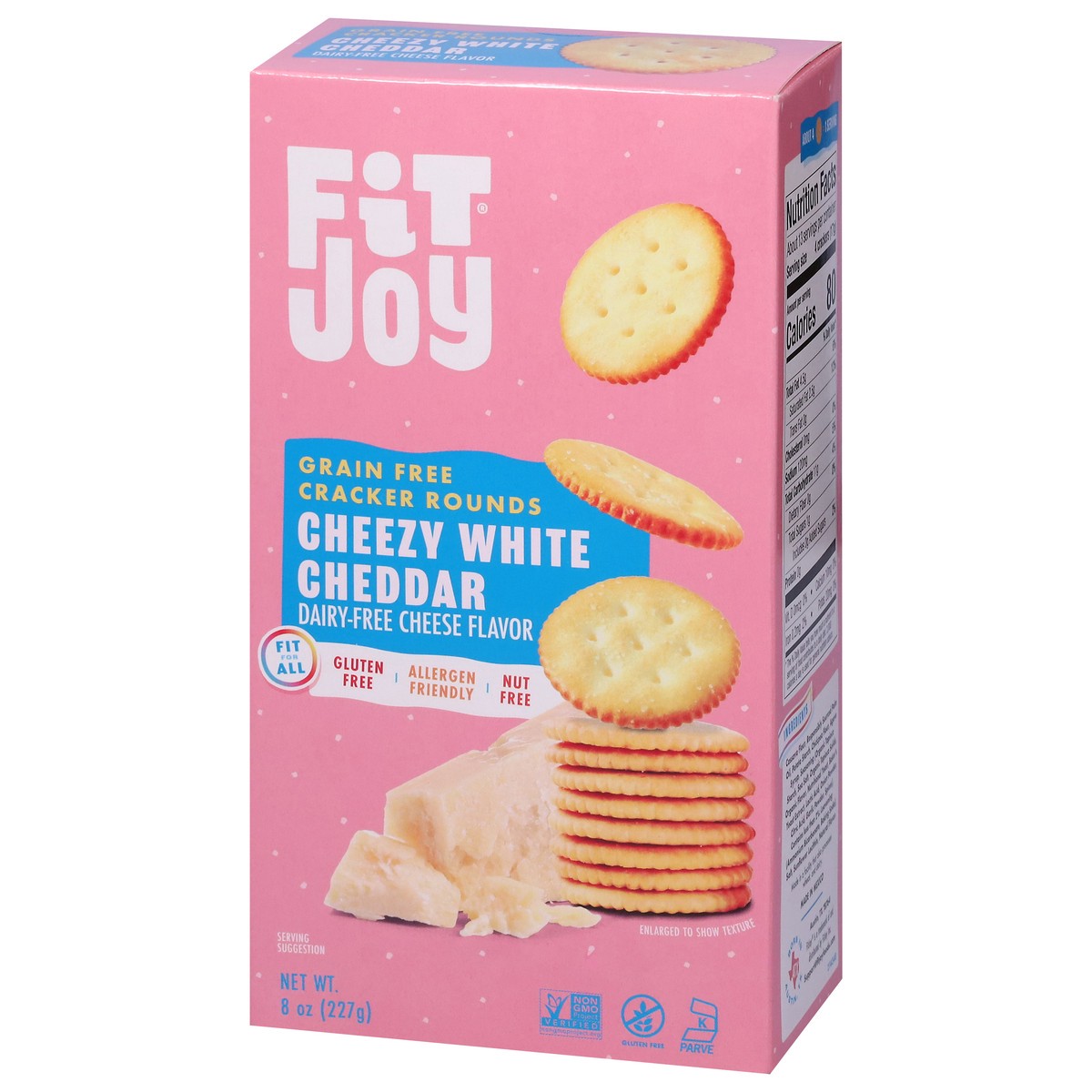 slide 14 of 16, FitJoy Grain Free Cheezy White Cheddar Cracker Rounds 8 oz, 8 oz