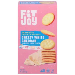 FitJoy Grain Free Cheezy White Cheddar Cracker Rounds 8 oz