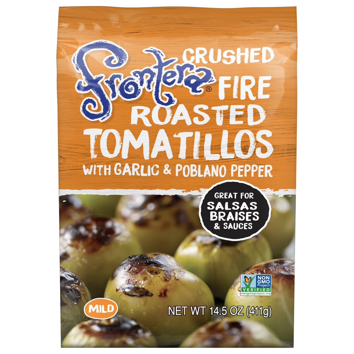 slide 1 of 1, Frontera Fire Roasted Crushed Tomatillos, 14.5 oz