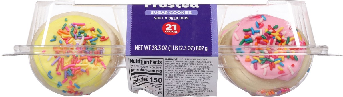 slide 5 of 12, First Street Pink & Yellow Frosted Sugar Cookies, 28.3 oz