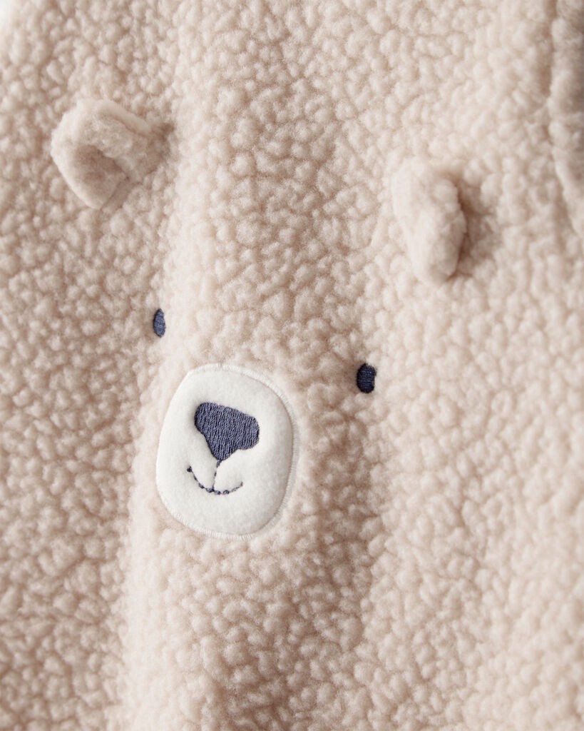 slide 4 of 6, Carter's Carters Baby Boy 2-Piece Bear Sherpa Long-Sleeve Overall Set - Brown Beige 6M, 2 pc