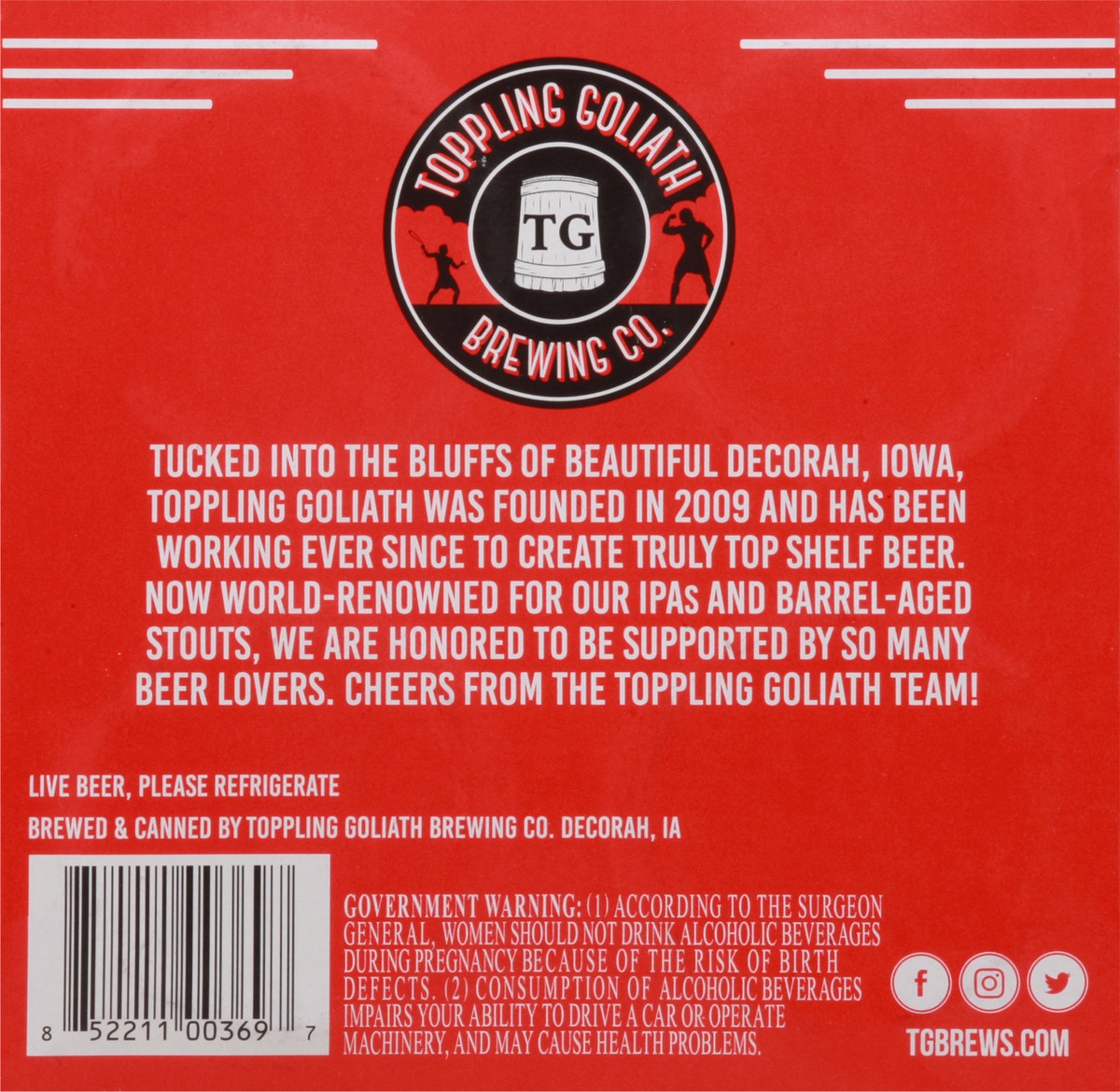 slide 4 of 9, Toppling Goliath Brewing Co. Toppling Goliath King Sue 6/4Pk 16Oz Can, 16 oz