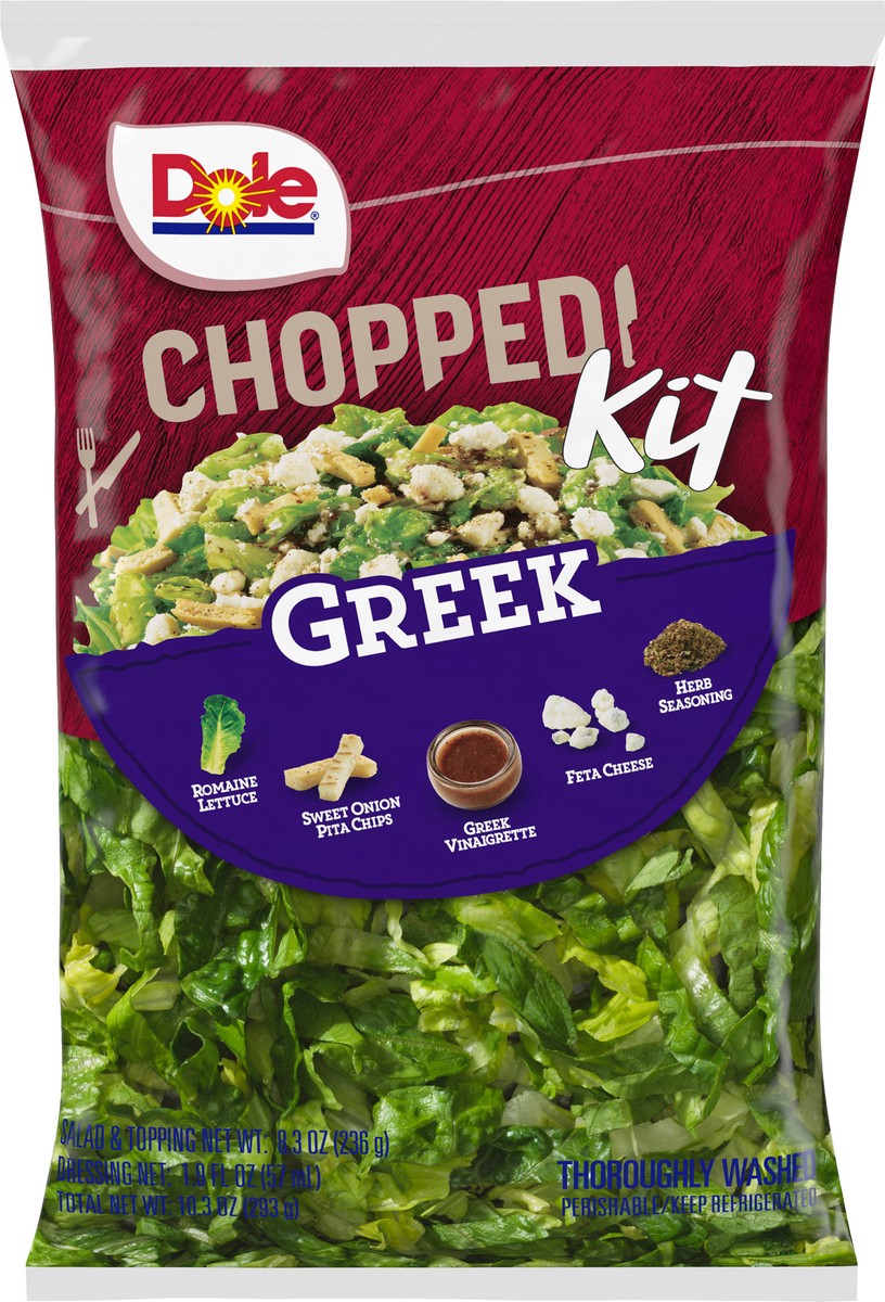 slide 3 of 6, Dole Greek Chopped Kit 10.3 oz, 10.3 oz