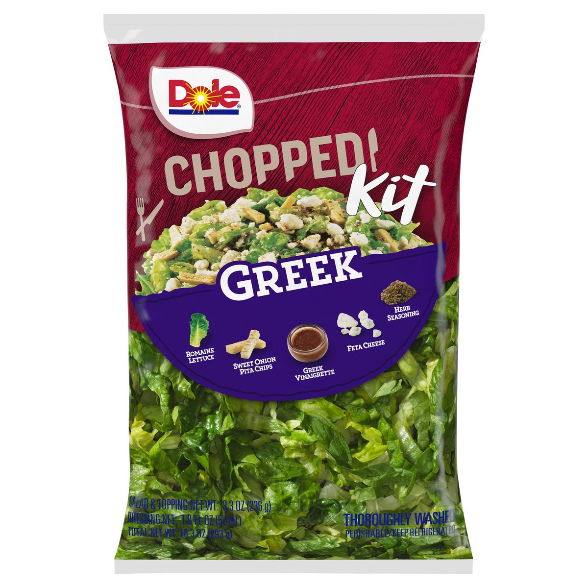 slide 1 of 6, Dole Greek Chopped Kit 10.3 oz, 10.3 oz