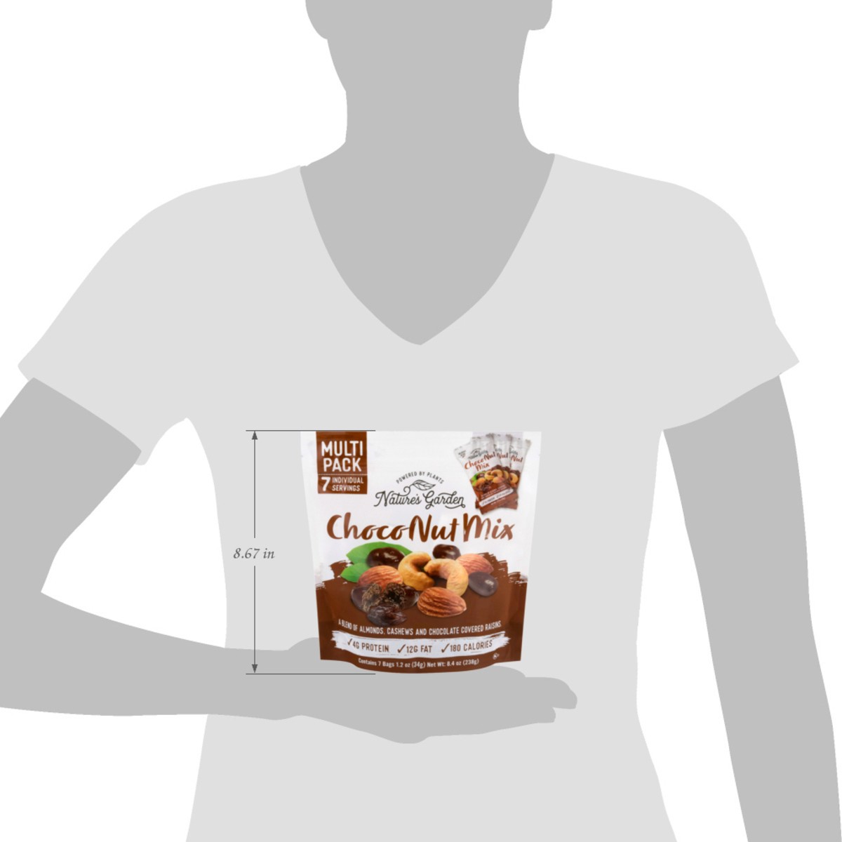 slide 11 of 13, Nature's Garden Choco Nut Mix Multi Pack 7 - 1.2 oz Bags, 7 ct