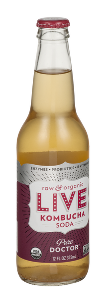 slide 1 of 4, Live Soda Kombucha Pure Doctor Organic - 12 oz, 12 oz