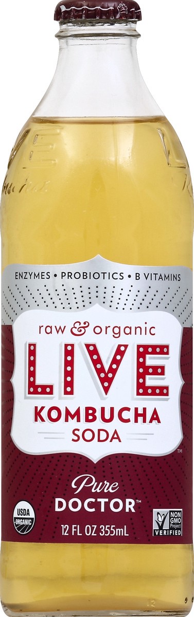 slide 2 of 4, Live Soda Kombucha Pure Doctor Organic - 12 oz, 12 oz