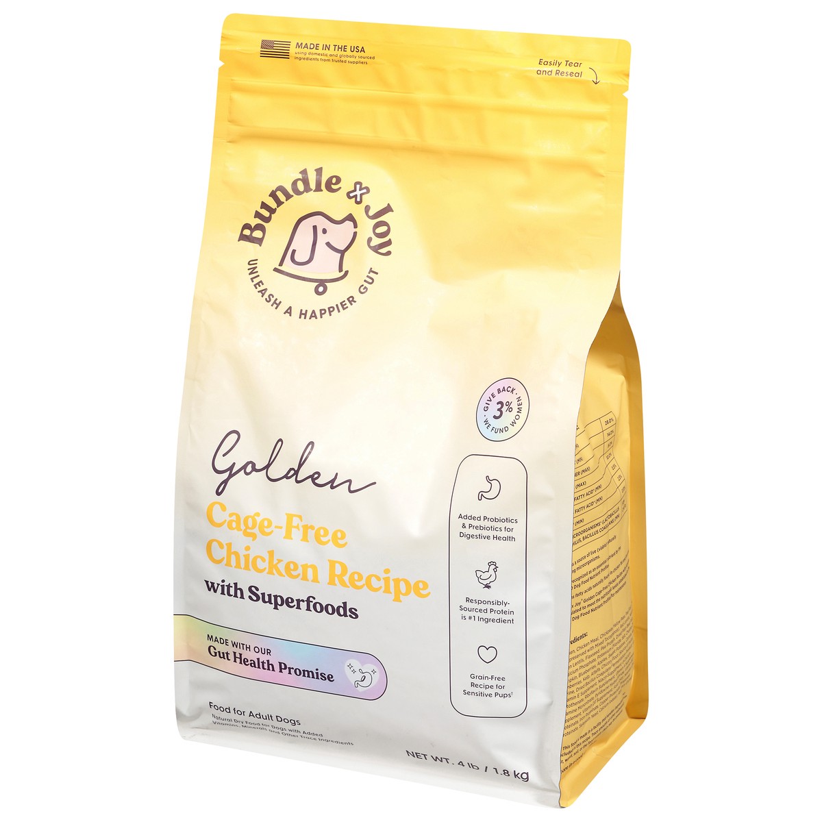 slide 4 of 4, Bundle X Joy Dog Fd Dry Gldn Chkn, 4 lb