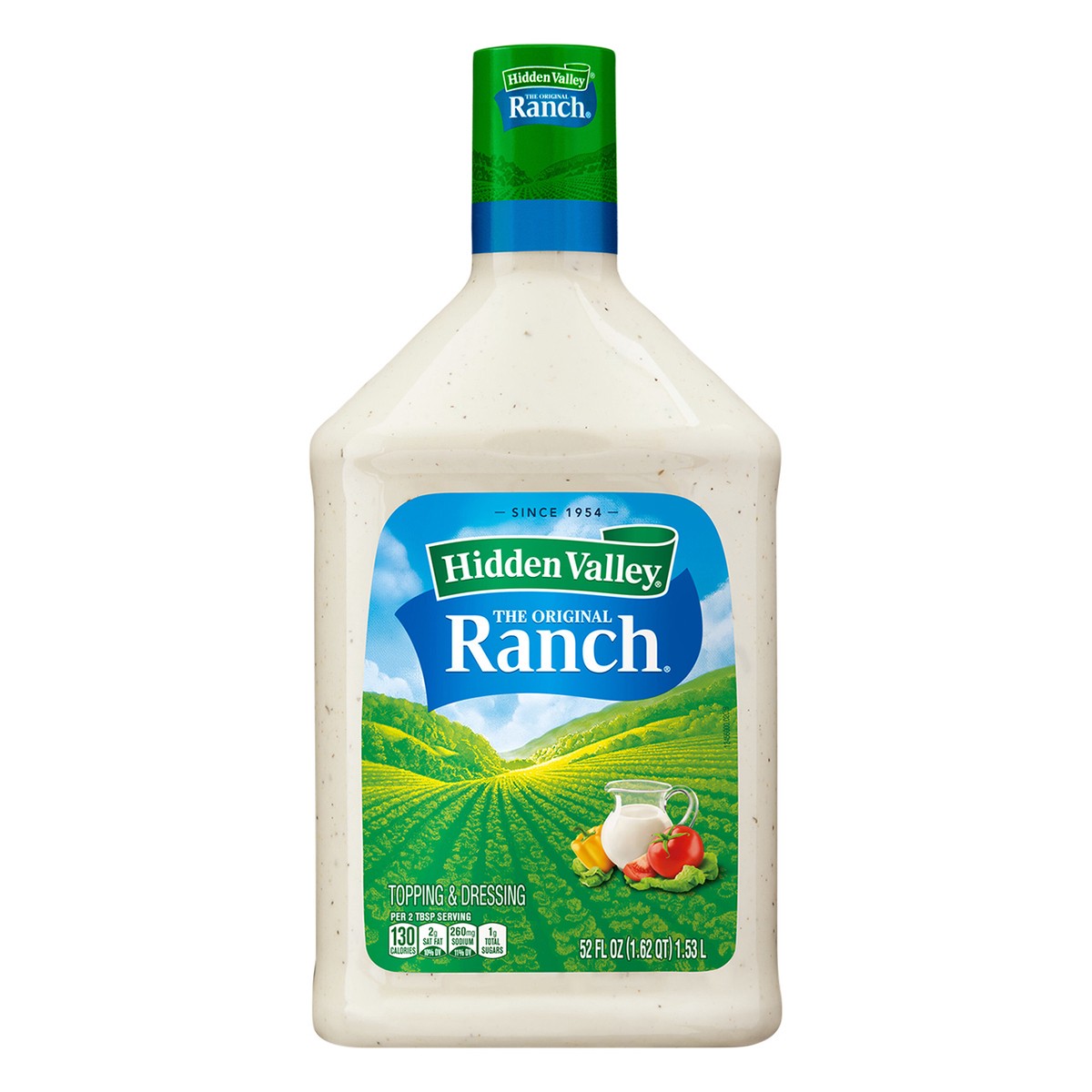 slide 1 of 9, Hidden Valley Original Ranch Salad Dressing & Topping, Gluten Free, Keto-Friendly - 52 Ounce Bottle, 52 fl oz