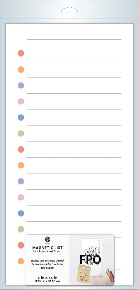 slide 1 of 1, U Brands Vinyl Magnetic To Do List, 1 ct