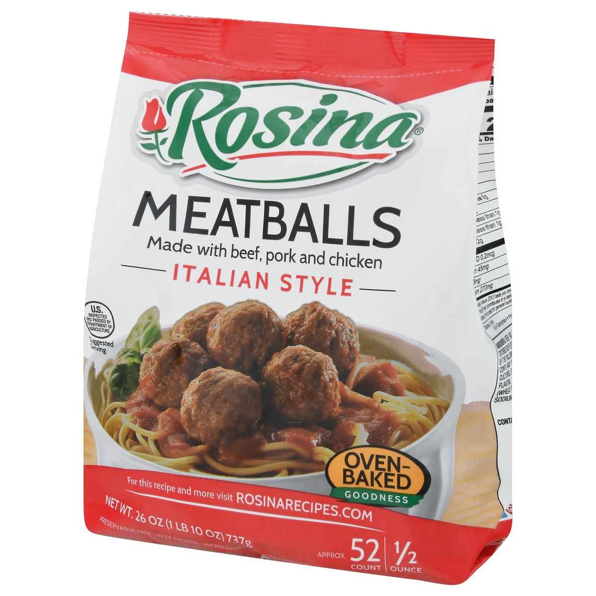 slide 11 of 14, Rosina Italian Style Meatballs 52 ea, 52 ct