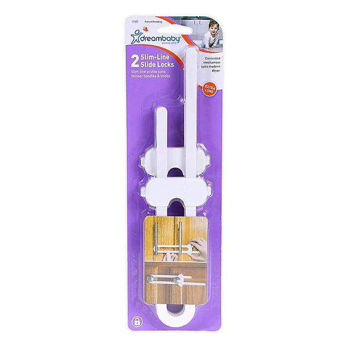 slide 1 of 4, Dreambaby Slim-Line Slide Locks, 2 ct