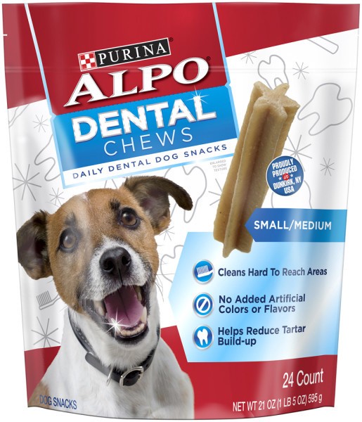 slide 1 of 2, ALPO Dental Chews Small/Medium Dog Treats, 21 oz