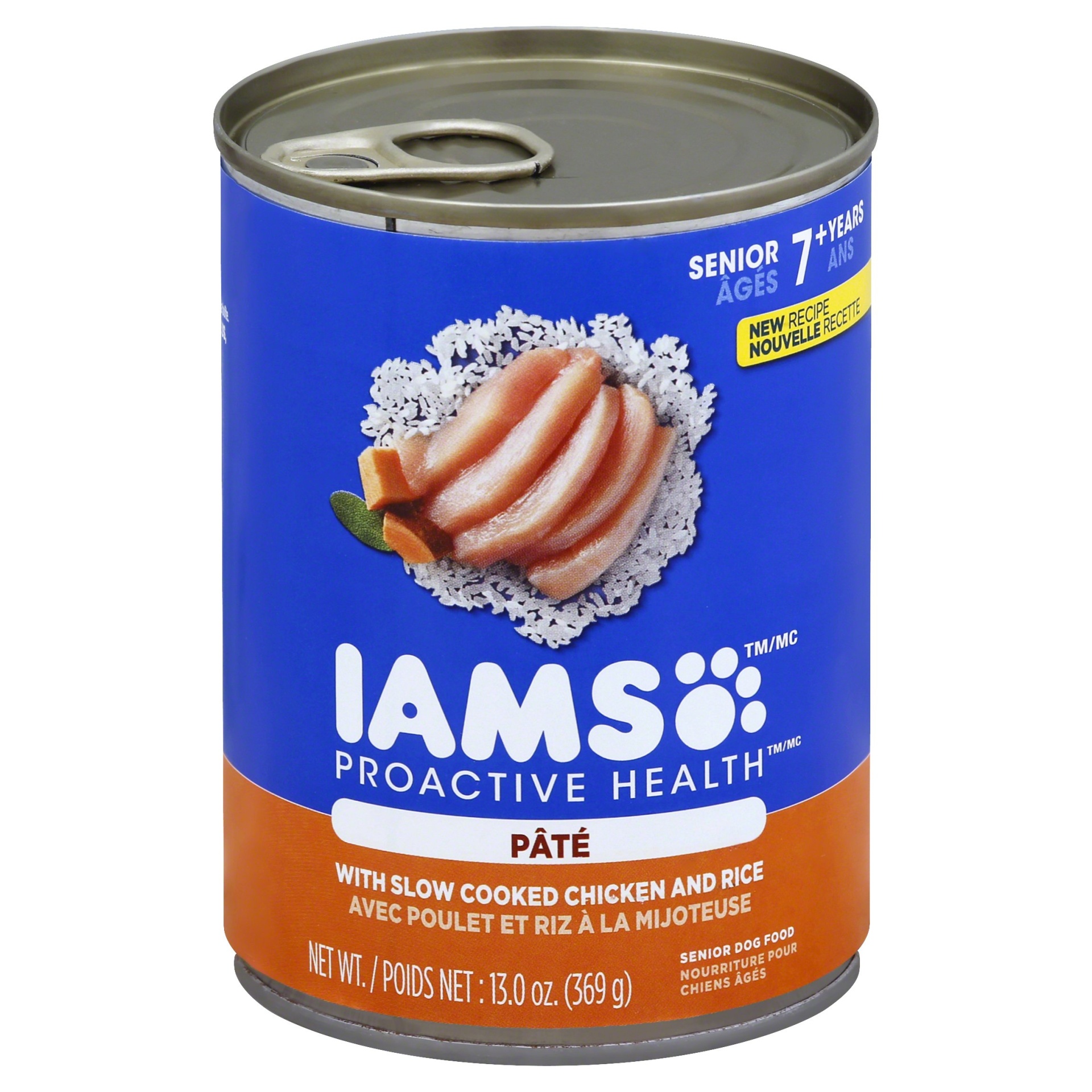 slide 1 of 5, Iams Proactive Health Paté Wet Dog Food Paté with Slow Cooked Chicken & Rice In Sauce Senior, 13 oz