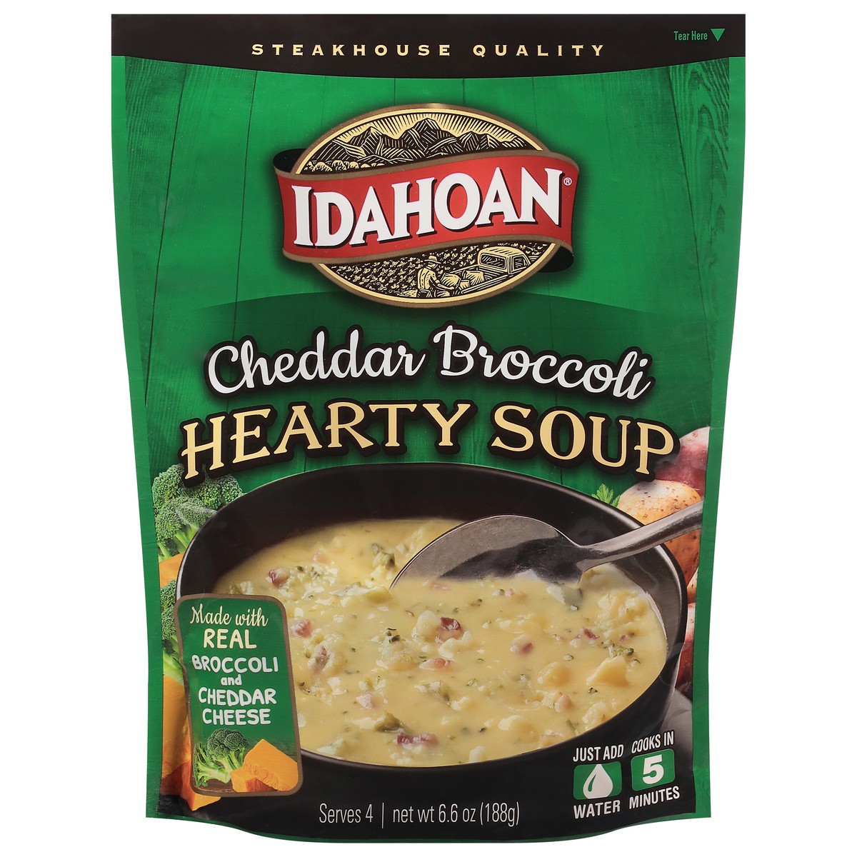 slide 1 of 6, Idahoan Cheddar Broccoli Hearty Soup 6.6 oz, 6.6 oz