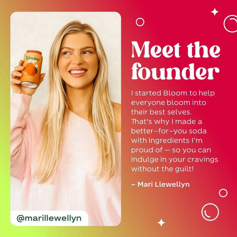 slide 5 of 8, Bloom Pop Caffeine-Free Prebiotic Watermelon Lime Soda 12 fl oz, 12 fl oz