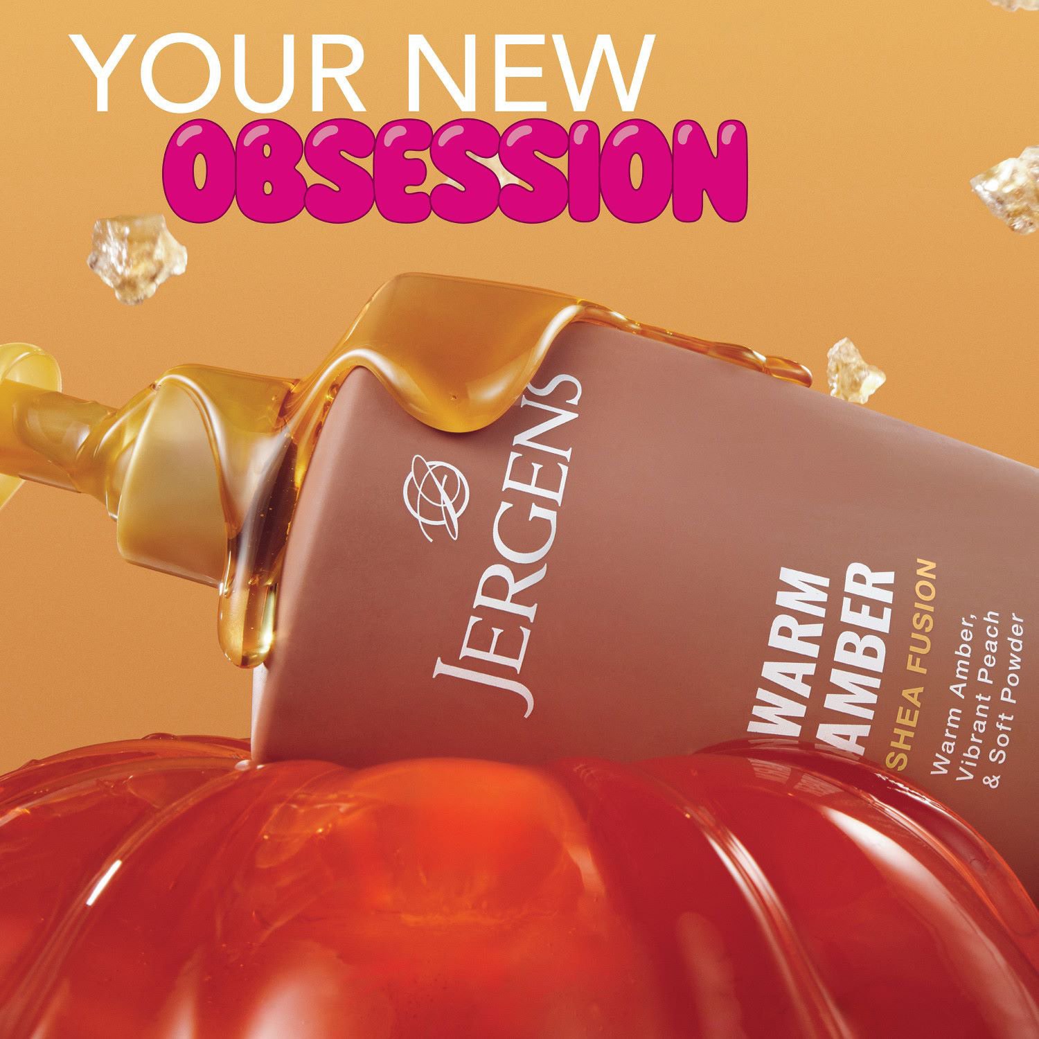 slide 7 of 7, Jergens Shea Fusion Scented Warm Amber Body Lotion 14 fl oz, 14 fl oz