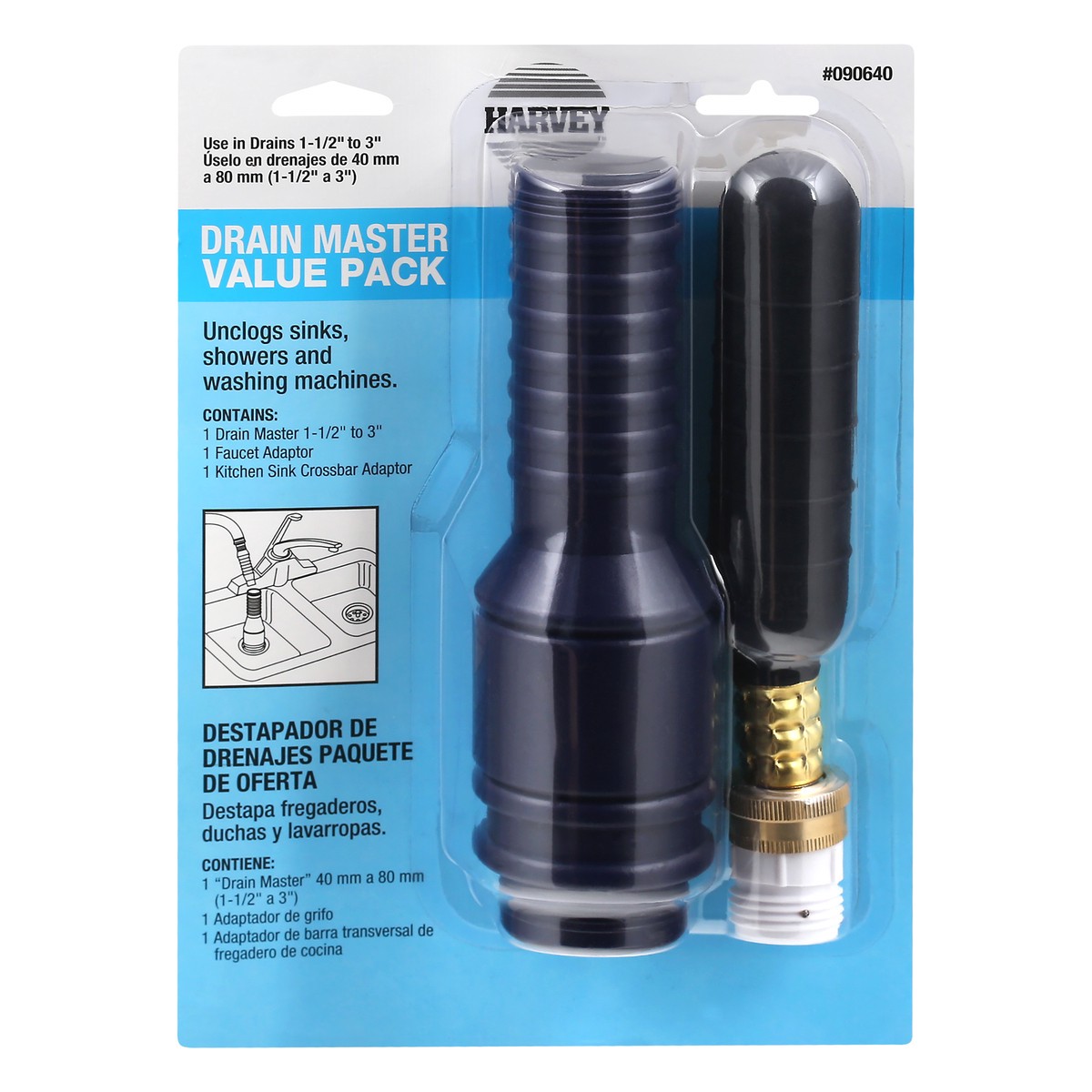 slide 3 of 4, Harvey Value Pack Drain Master 1 ea, 1 ct