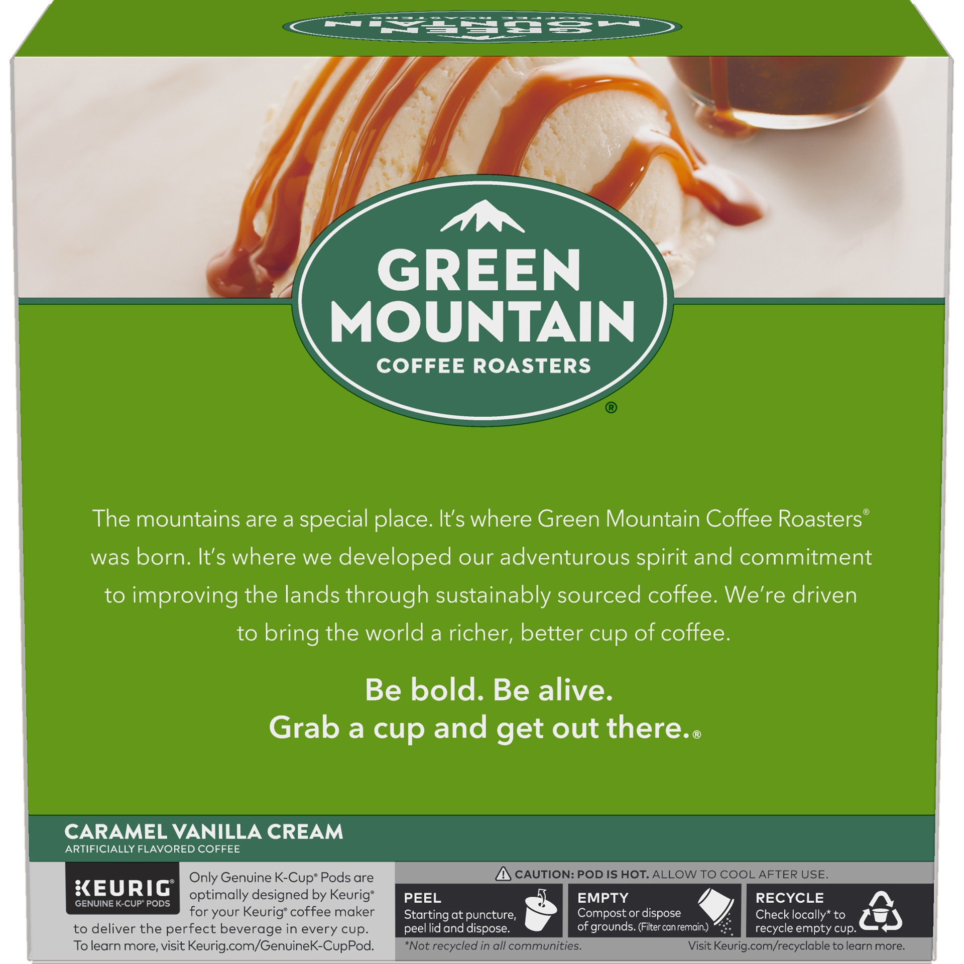 slide 5 of 5, Green Mountain Coffee Caramel Vanilla Cream Keurig Single-Serve K-Cup Pods, Light Roast Coffee, 32 Count, 32 ct