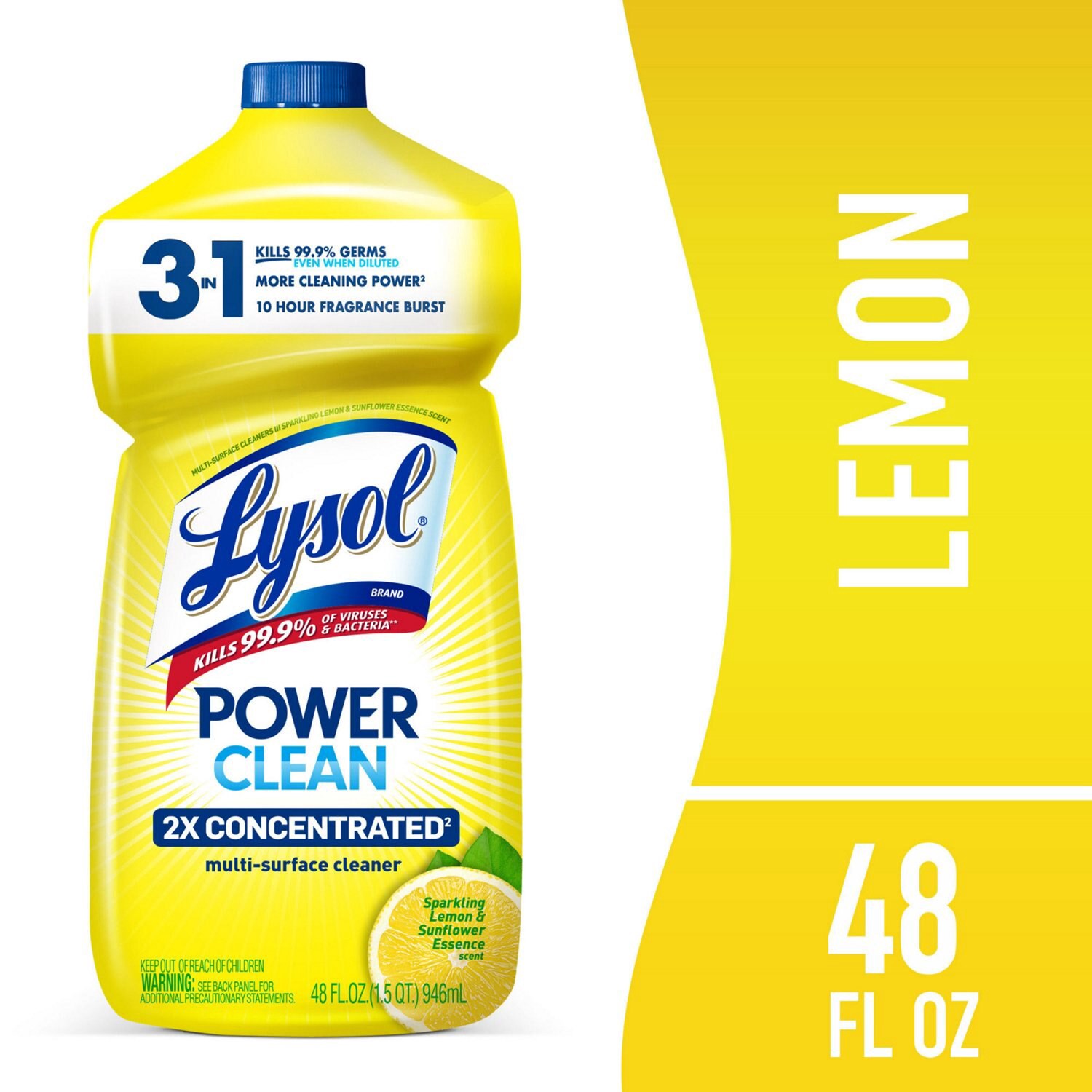 slide 6 of 6, LysolâAll Purpose Cleaner-Pourable Sparkling Lemon&Nbsp;9/48 Oz., 48 oz