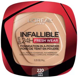 L'Oréal Infallible Up to 24H Fresh Wear Foundation in a Powder - 220 Sand - 0.31oz